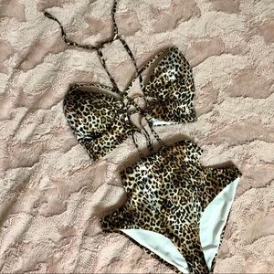 animal print monokini